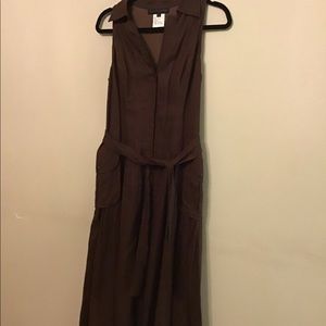 100% linen maxi sleeveless dress